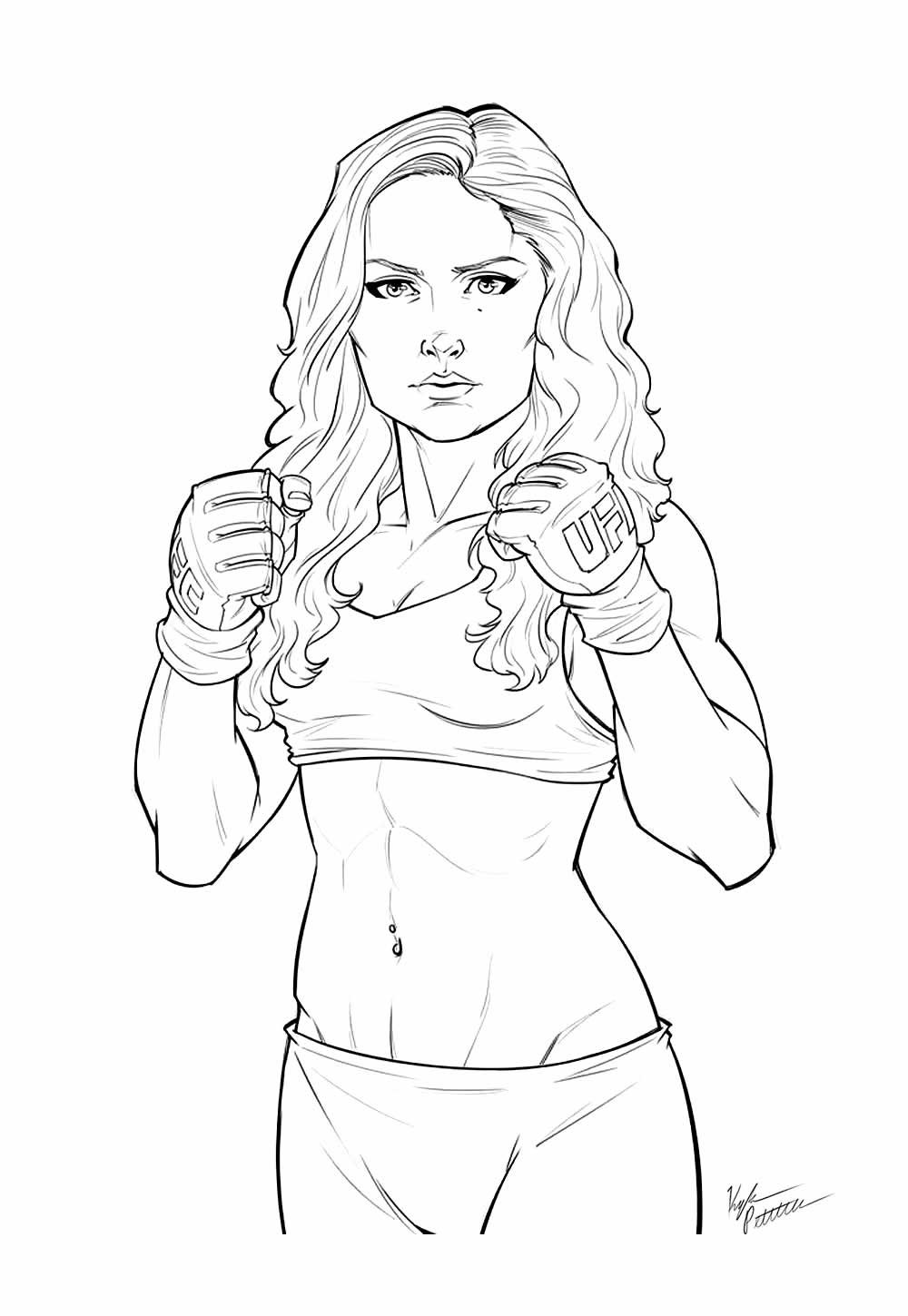 Desenhos de UFC para colorir