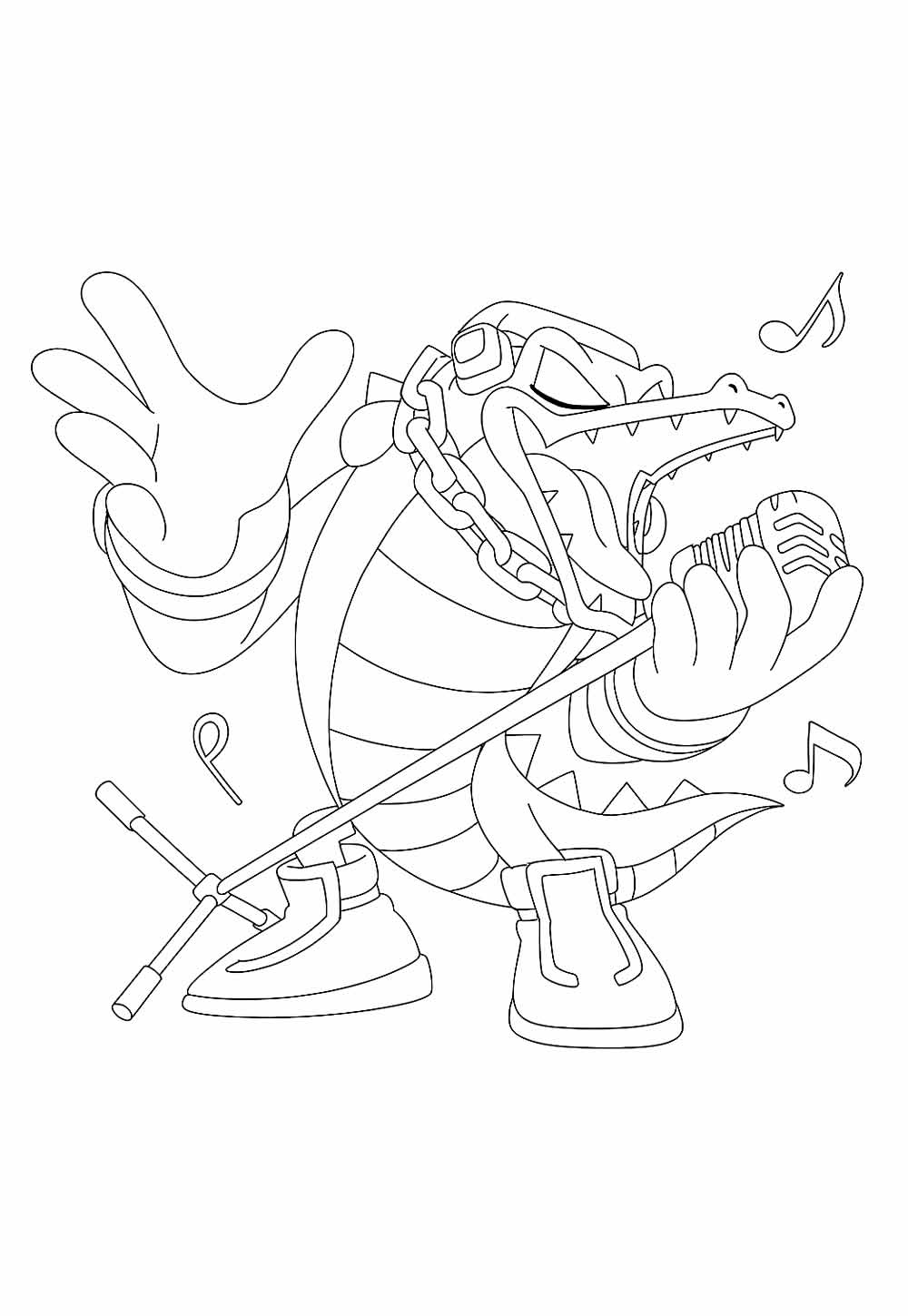 Desenho Vector the Crocodile para colorir