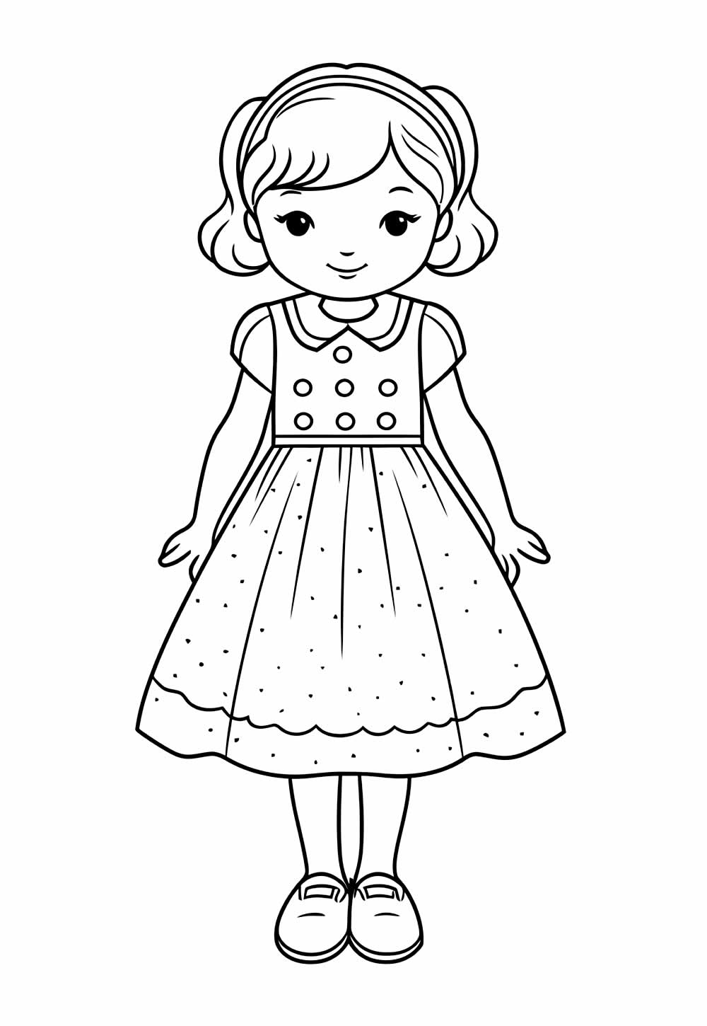 Vestido Junino para imprimir e pintar - Matutinha