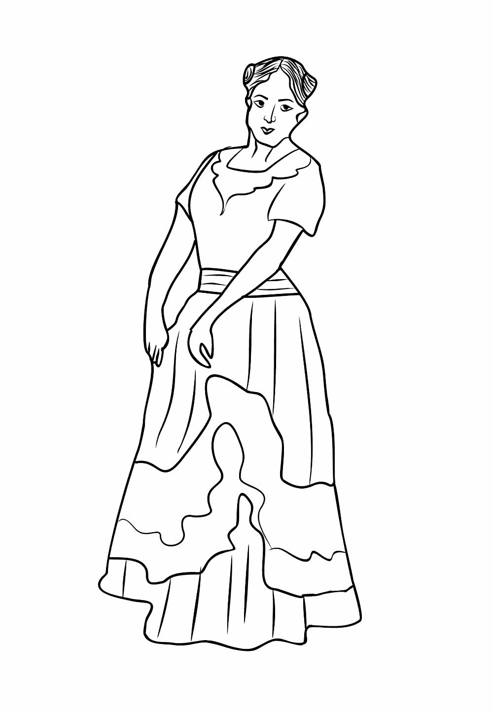 Vestido Junino para imprimir e pintar - São João