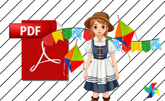 Desenhos de Vestidos Juninos em PDF