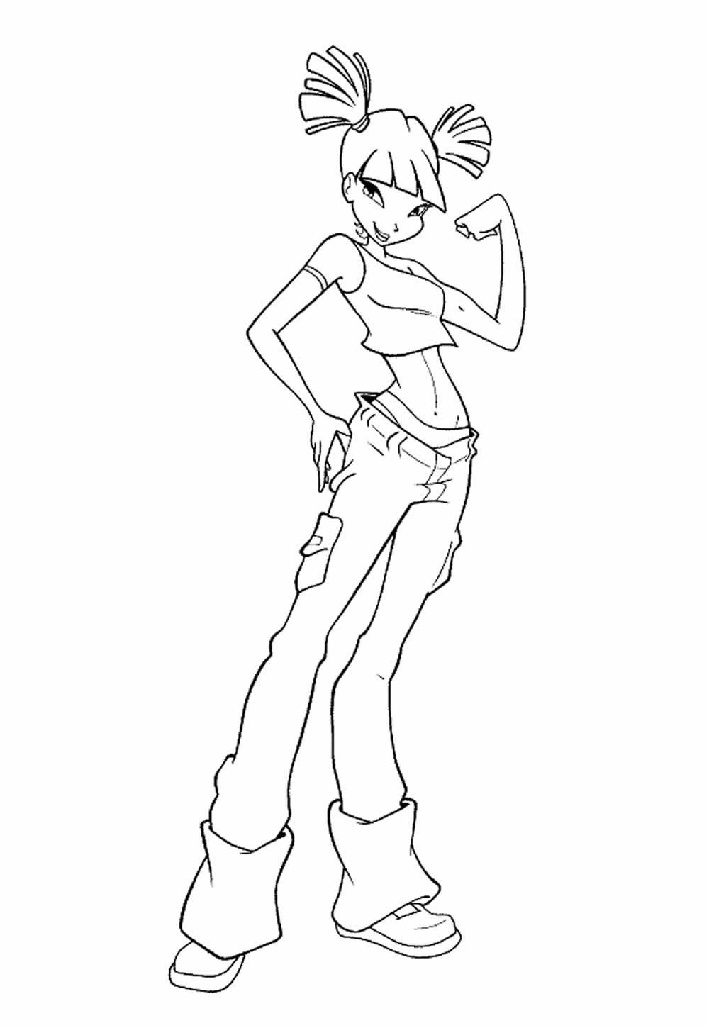 Modelo de Winx Club para colorir