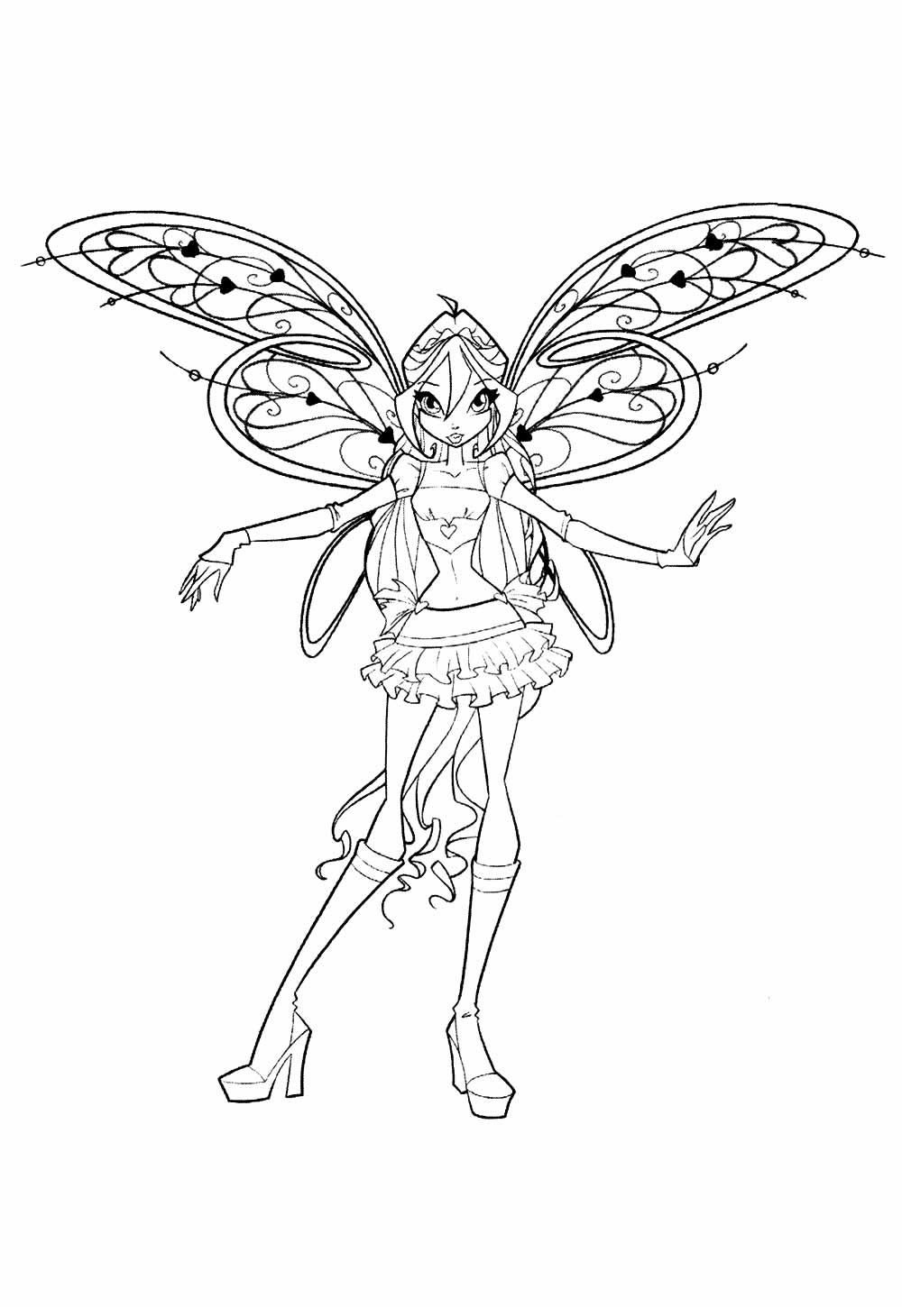 Desenho de Winx Club para pintar
