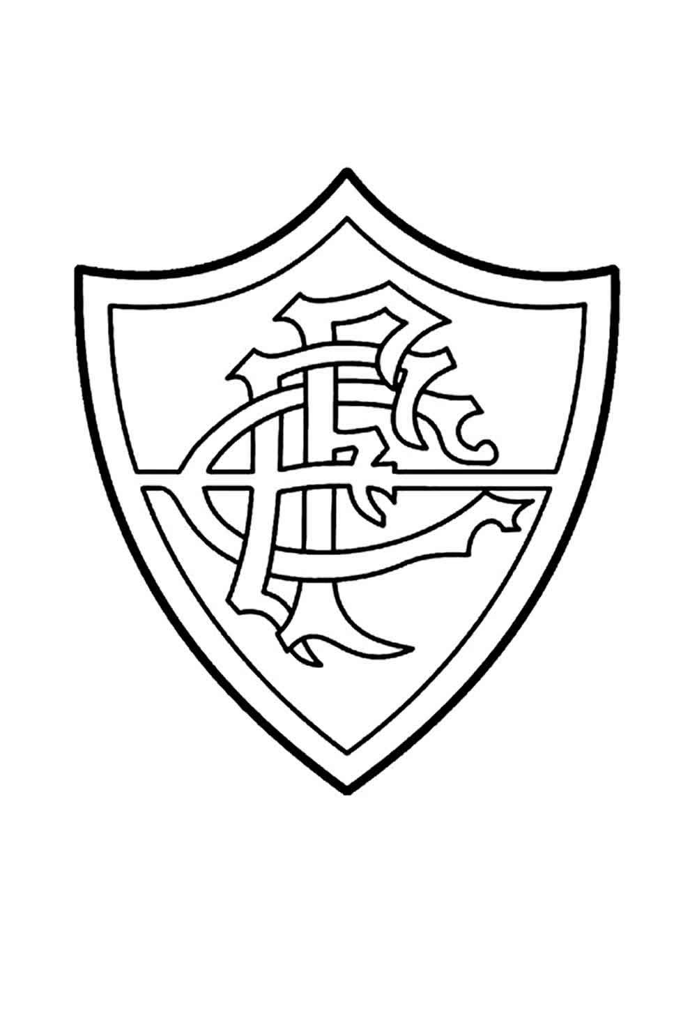 Desenho do Escudo do Fluminense para colorir