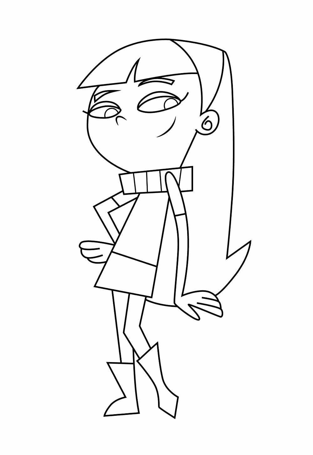 Desenho para colorir dos Padrinhos Mágicos