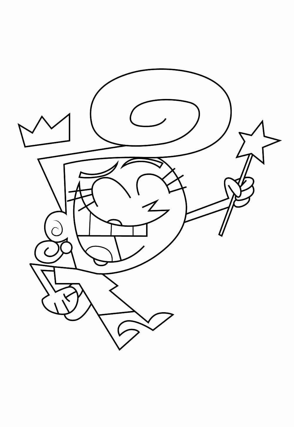 Desenho dos Padrinhos Mágicos para pintar