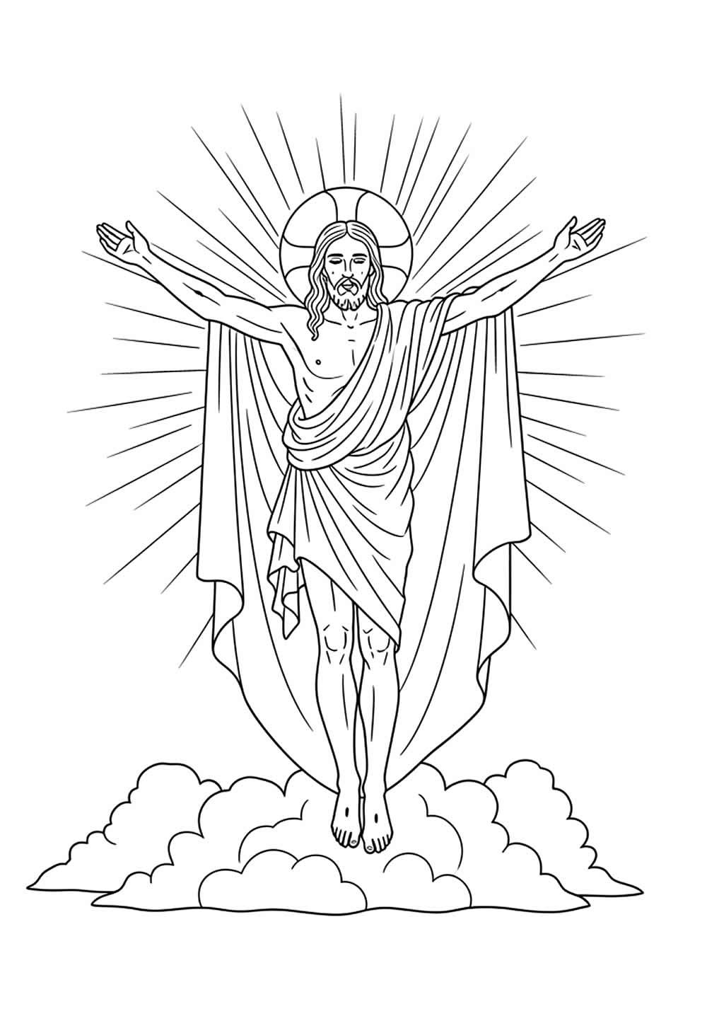 Desenho  da Ressurreição de Cristo para colorir