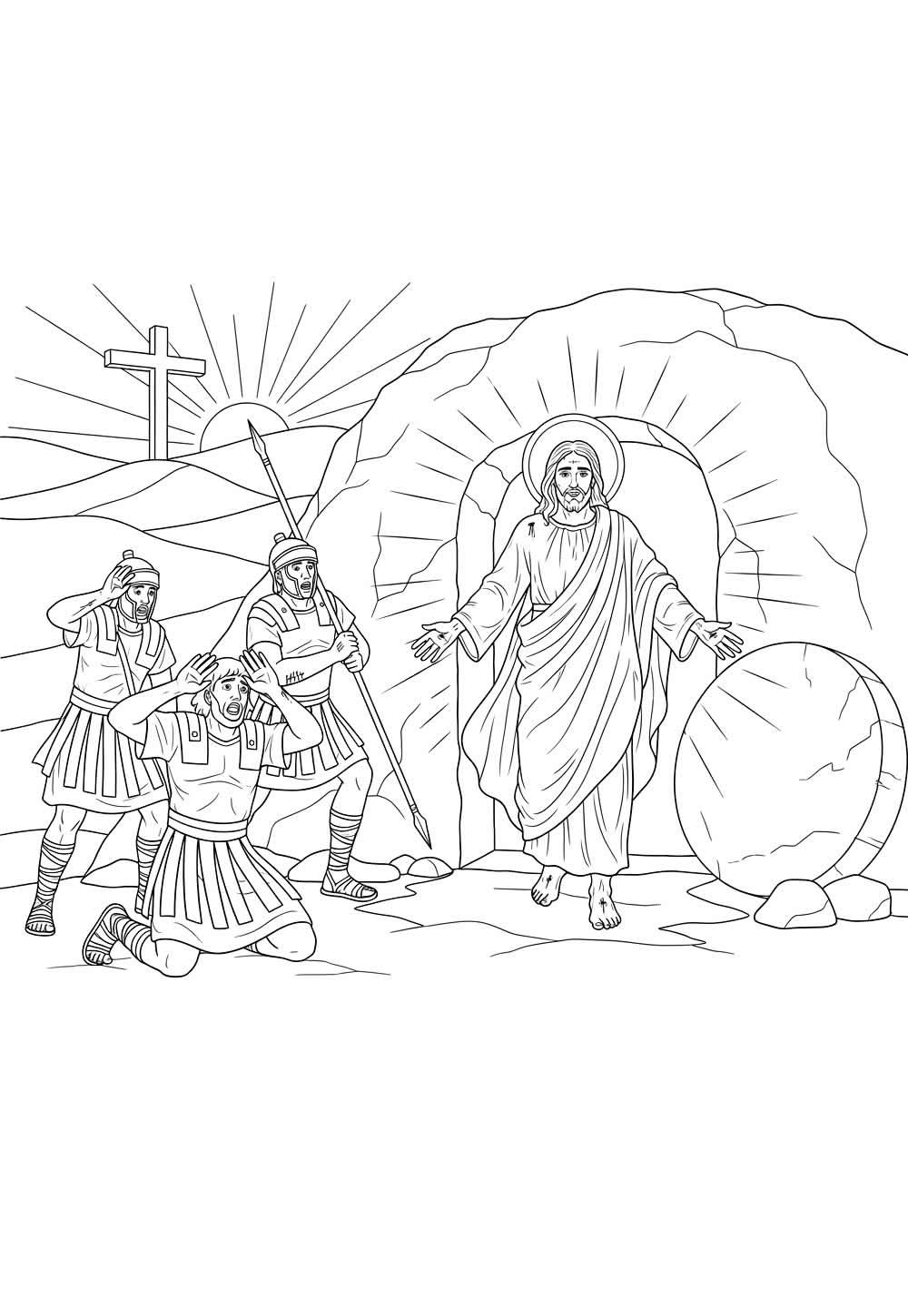 Ressurreição de Jesus para pintar