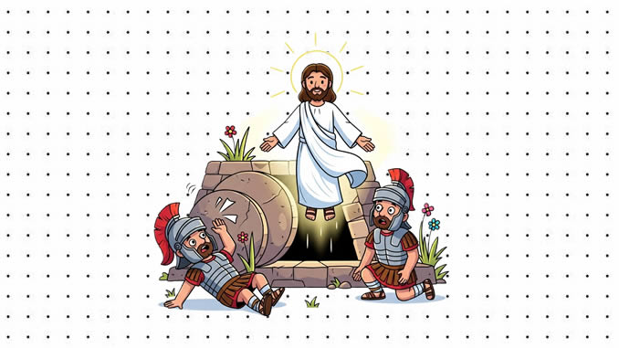 Desenhos da Ressurreição de Jesus Cristo para colorir