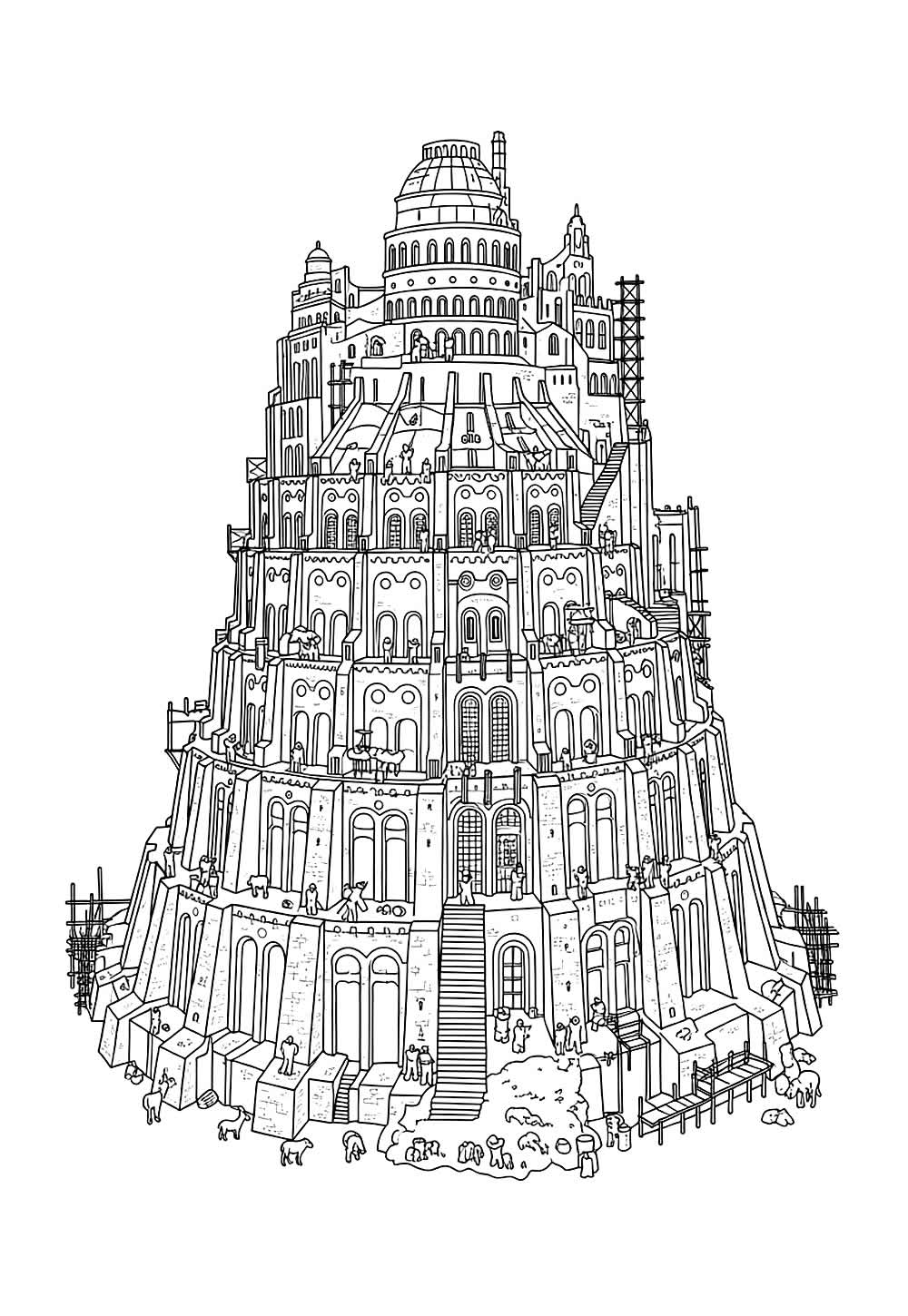 Desenho da Torre de Babel