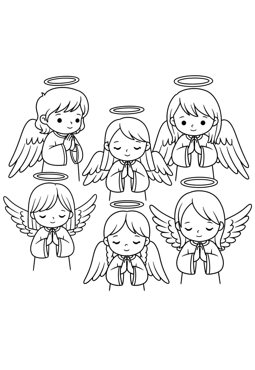 Desenhos de Anjinho para colorir