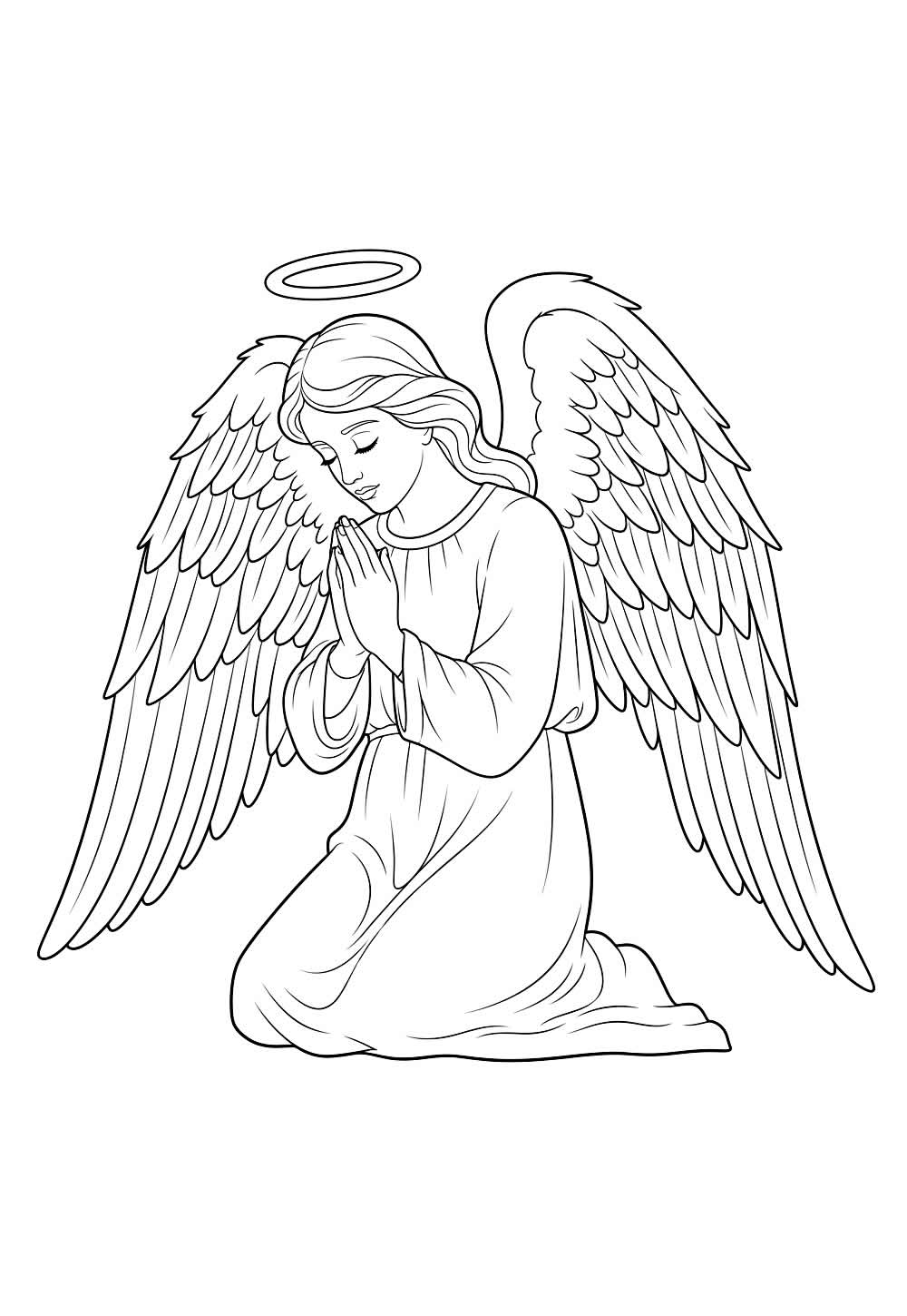 Desenho de Anjinha para pintar