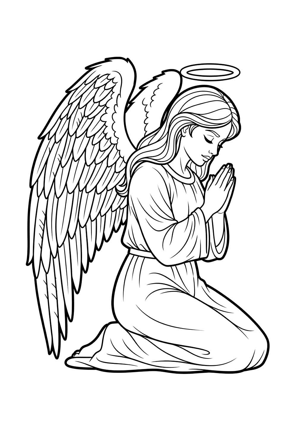 Anjo para colorir