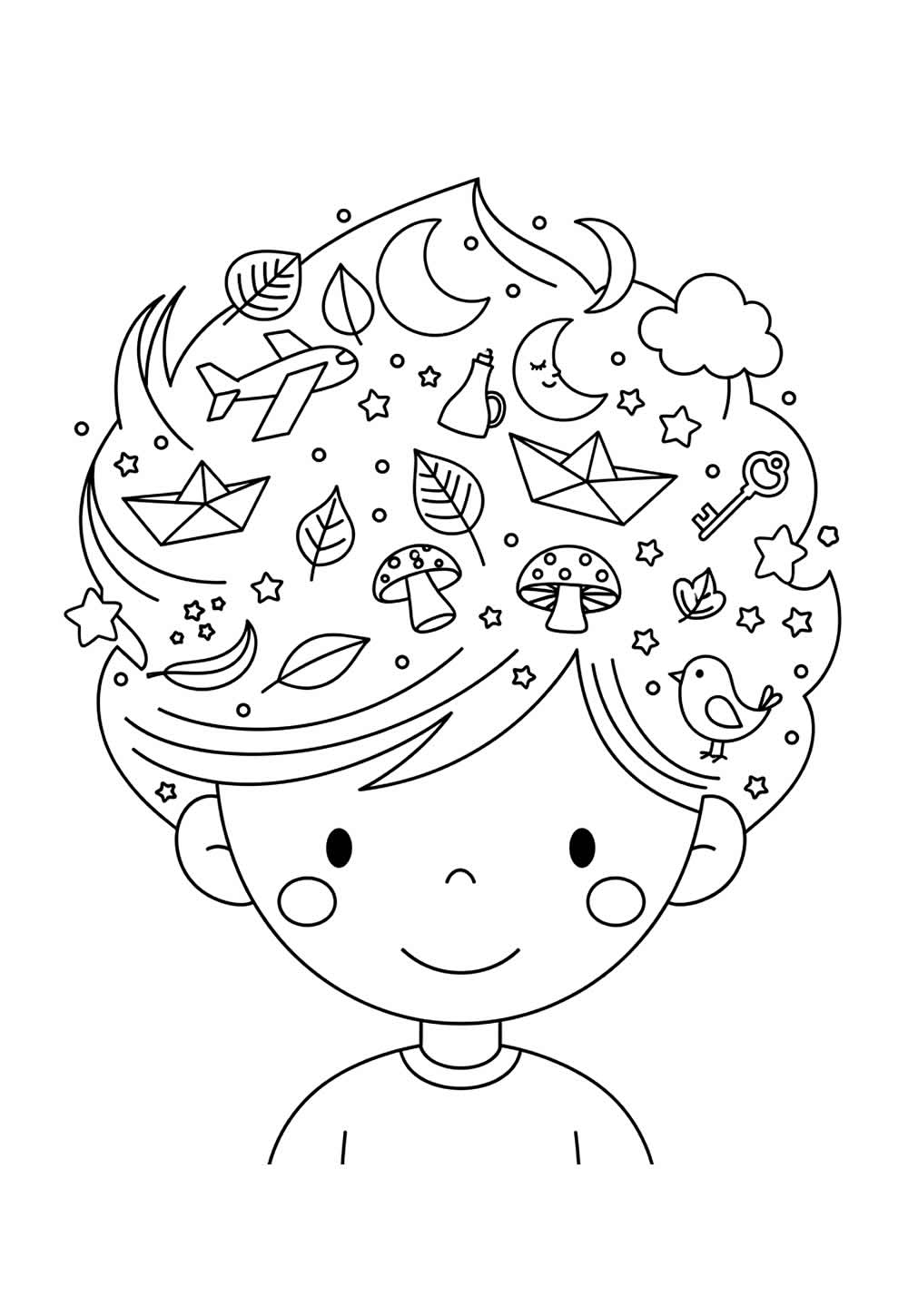 Desenhos de Cabelo Maluco para colorir