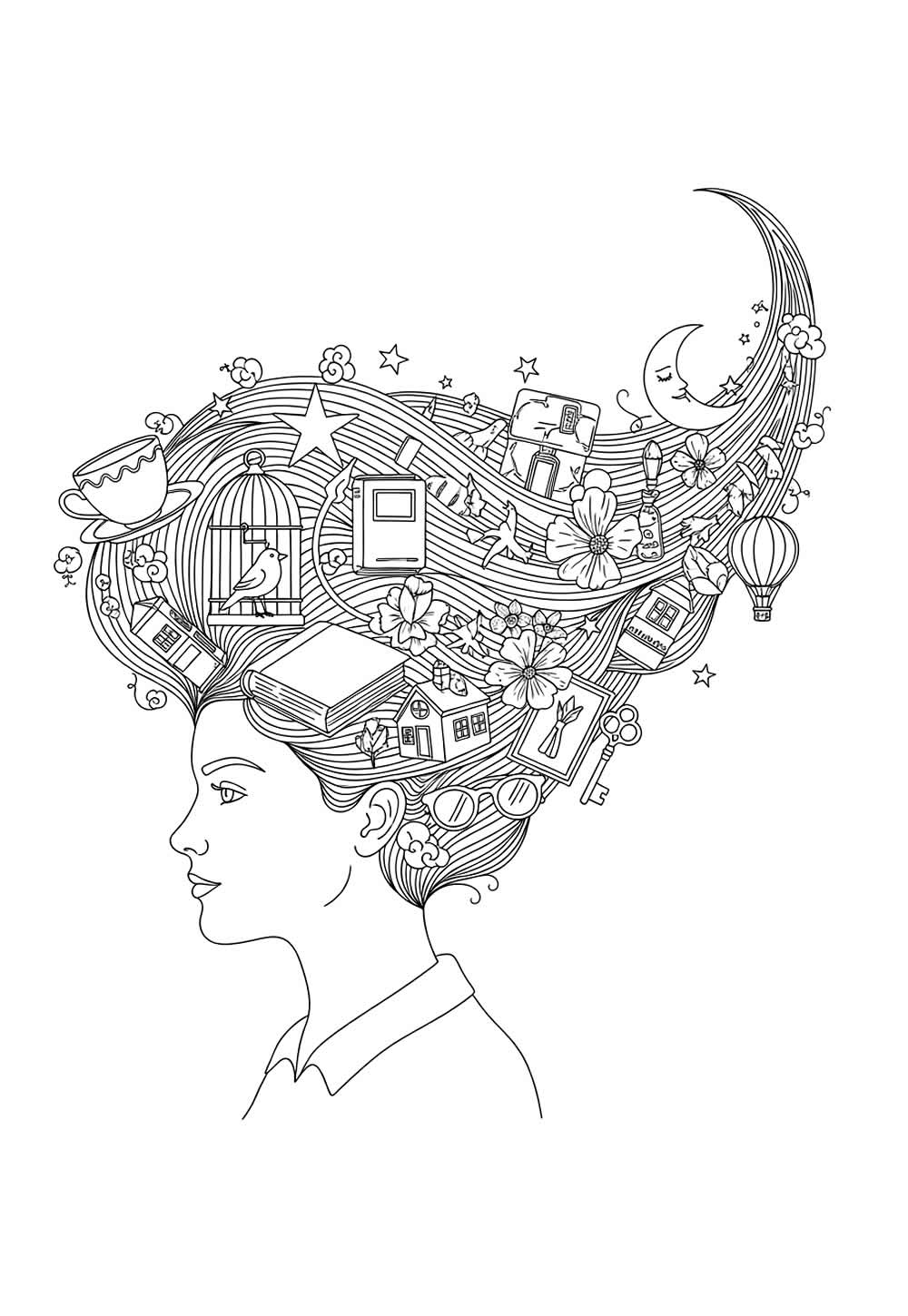 Desenhos de Cabelo Maluco