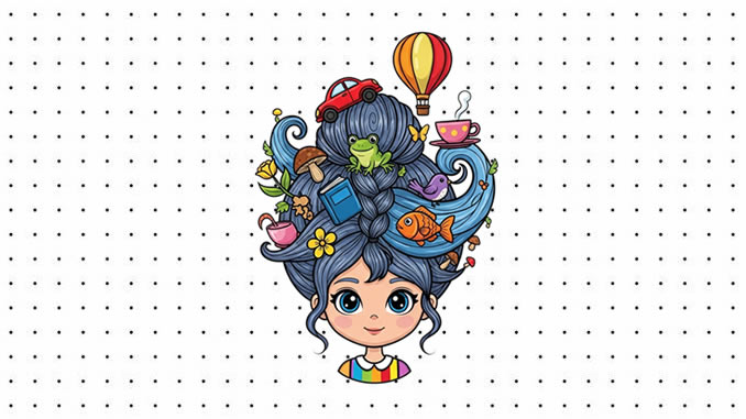 Desenhos de Cabelo Maluco para colorir