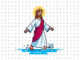 Desenhos de Jesus Caminhando Sobre as Águas para colorir