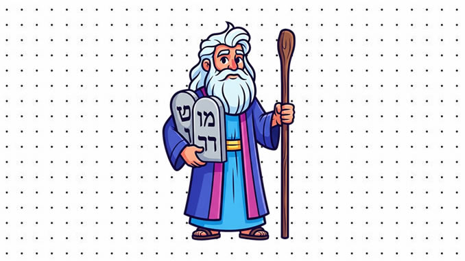 Desenhos de Moisés para colorir