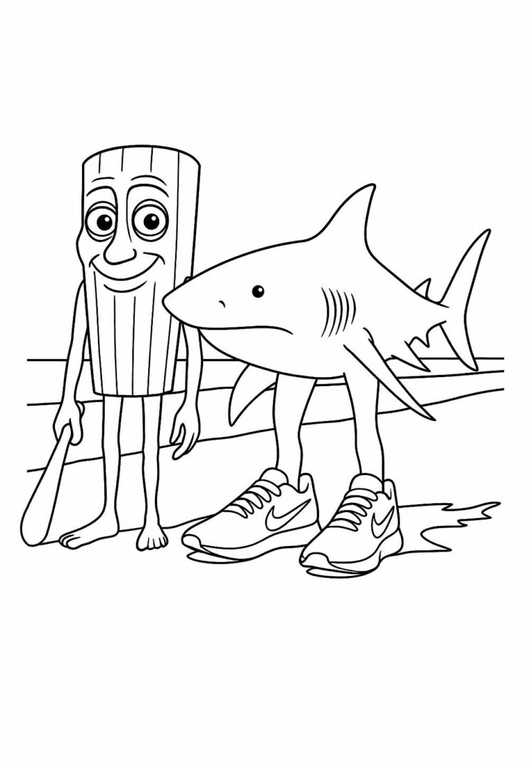 Desenhos de Tralalero Tralala para colorir - Bora Colorir
