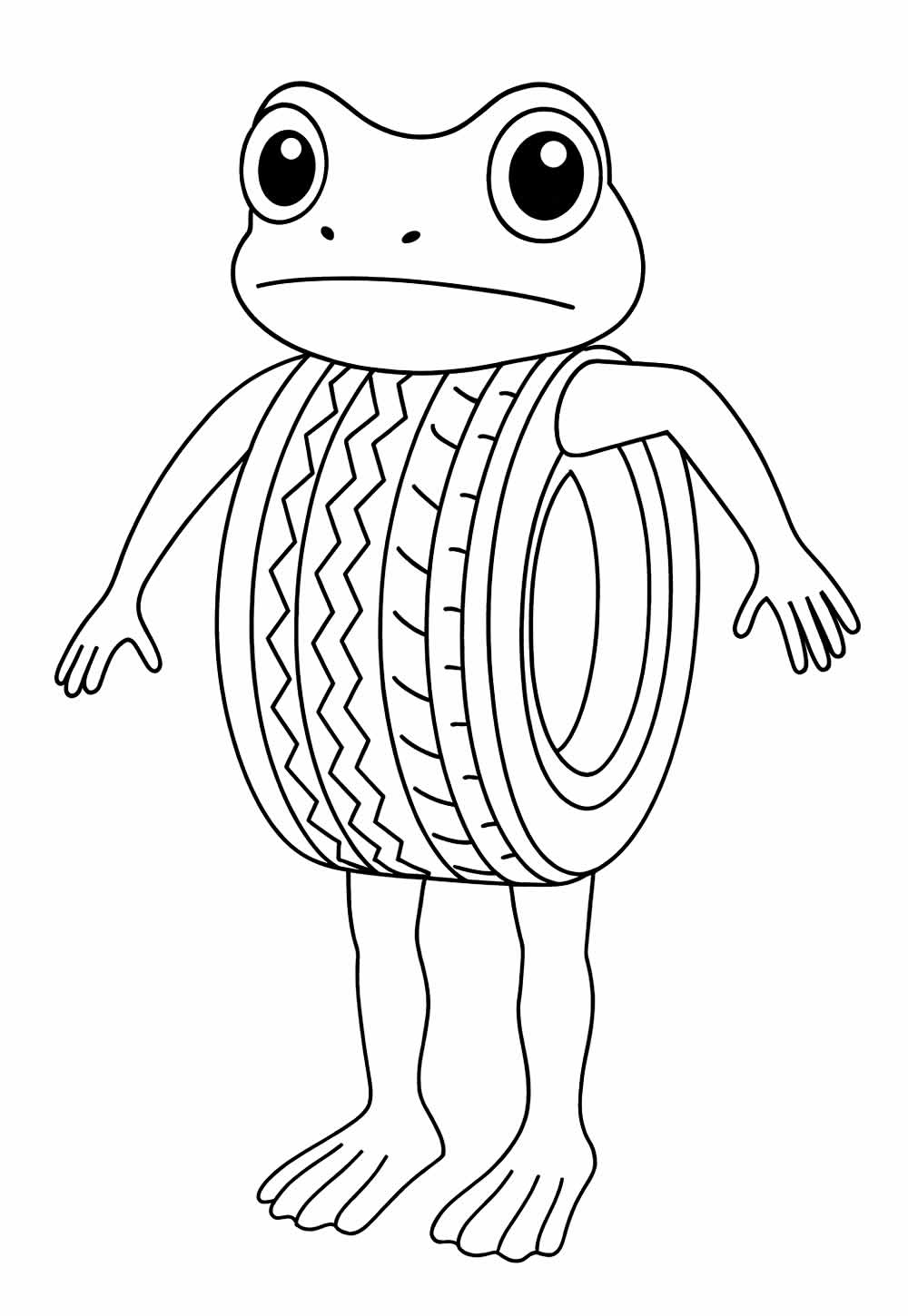 Desenho do Sapo do Tralalero Tralala para colorir