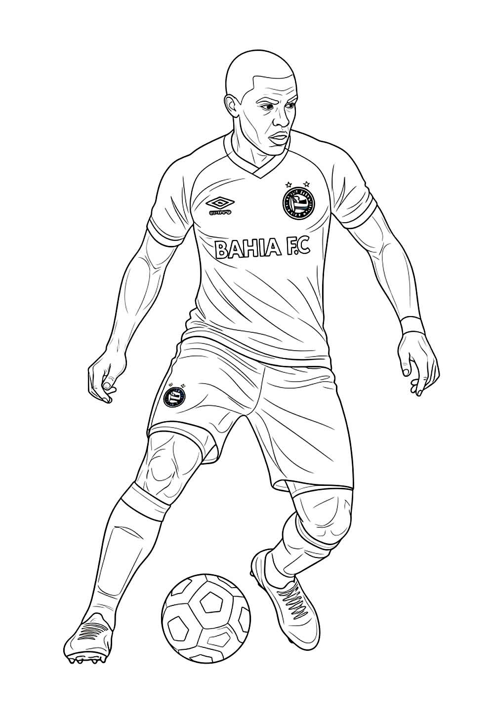 Desenho do Bahia FC para colorir