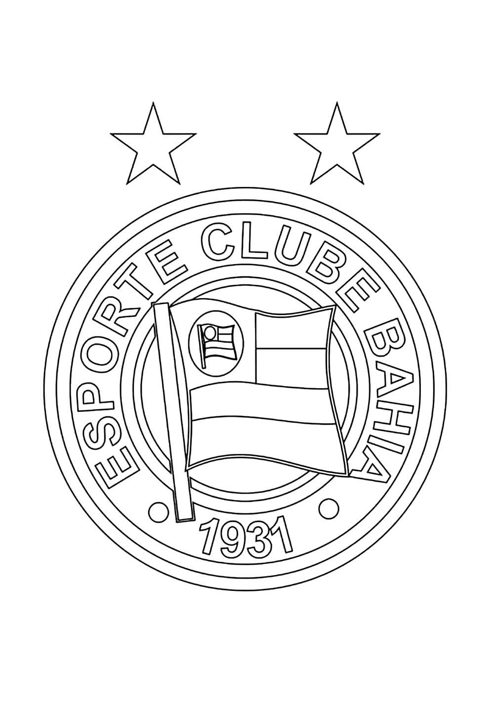 Desenhos do Bahia para colorir