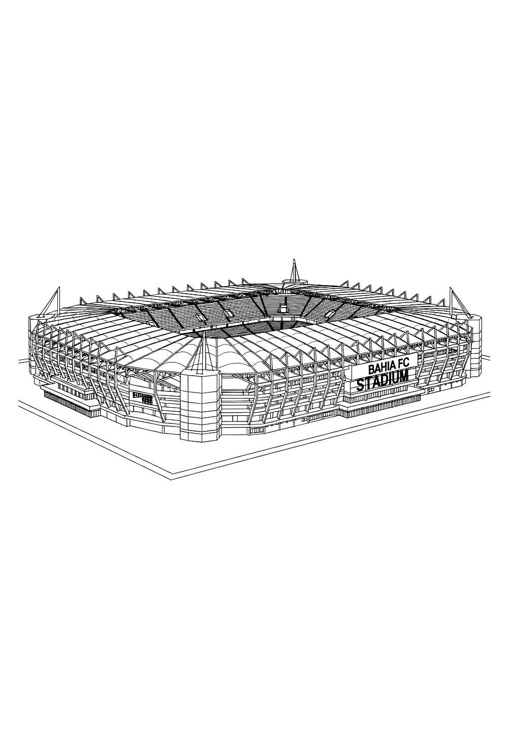 Desenhos do Estádio do Bahia para colorir