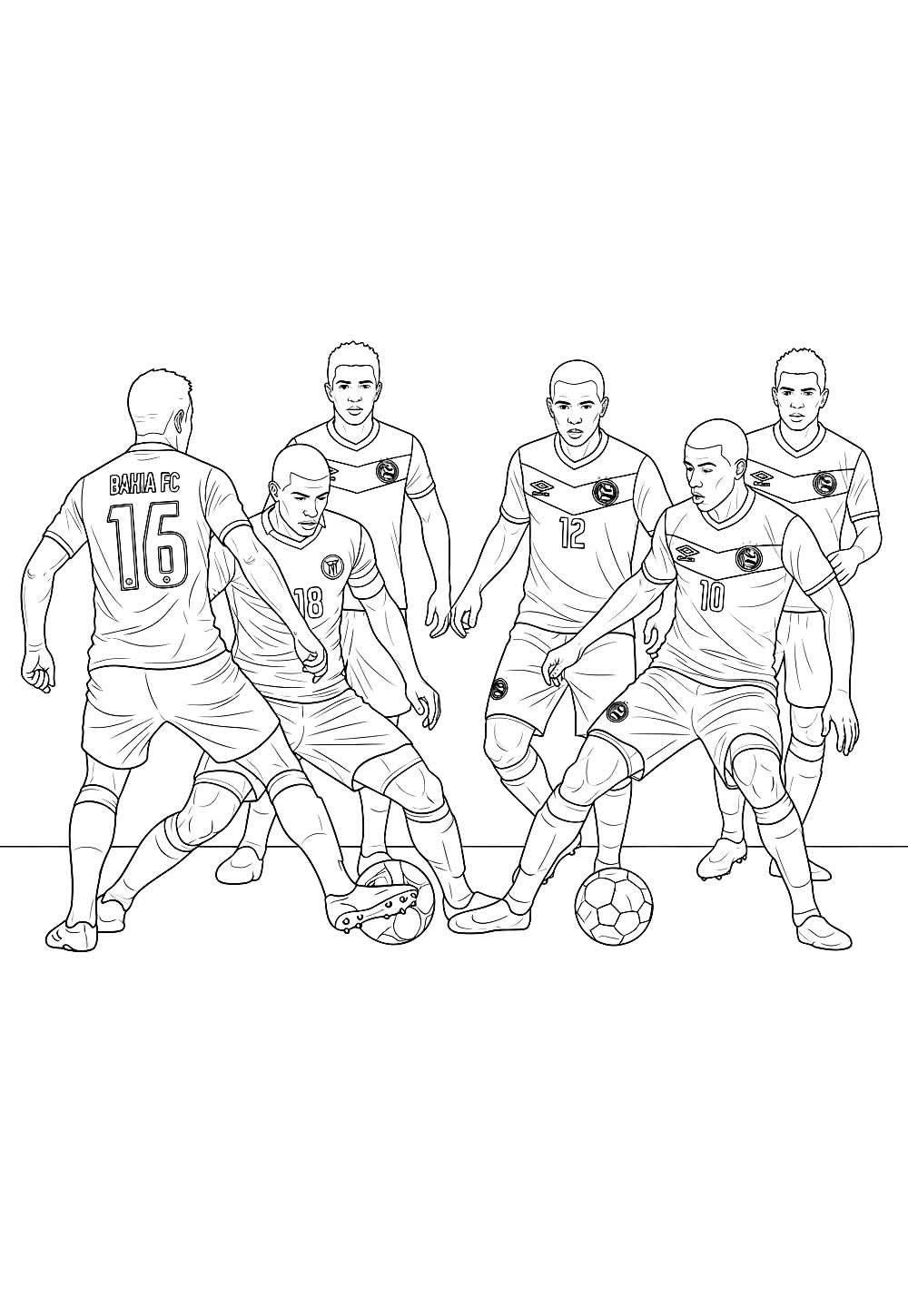 Desenhos do Bahia para colorir