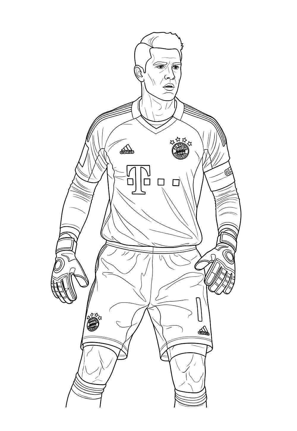 Desenhos do Bayern de Munique para pintar - Goleiro