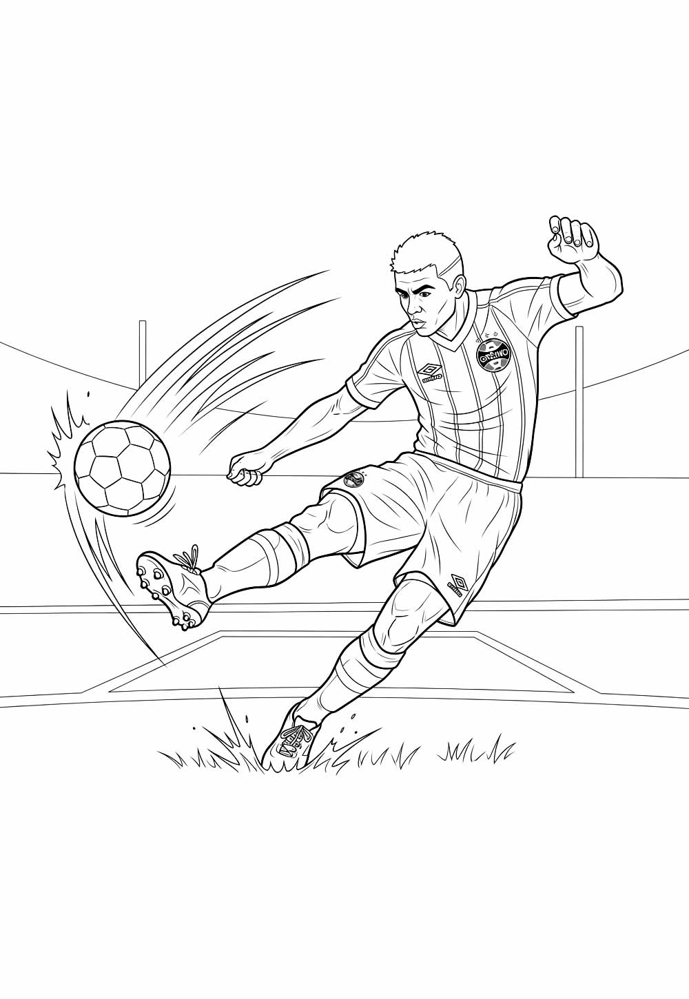 Desenho do Grêmio para colorir e pintar