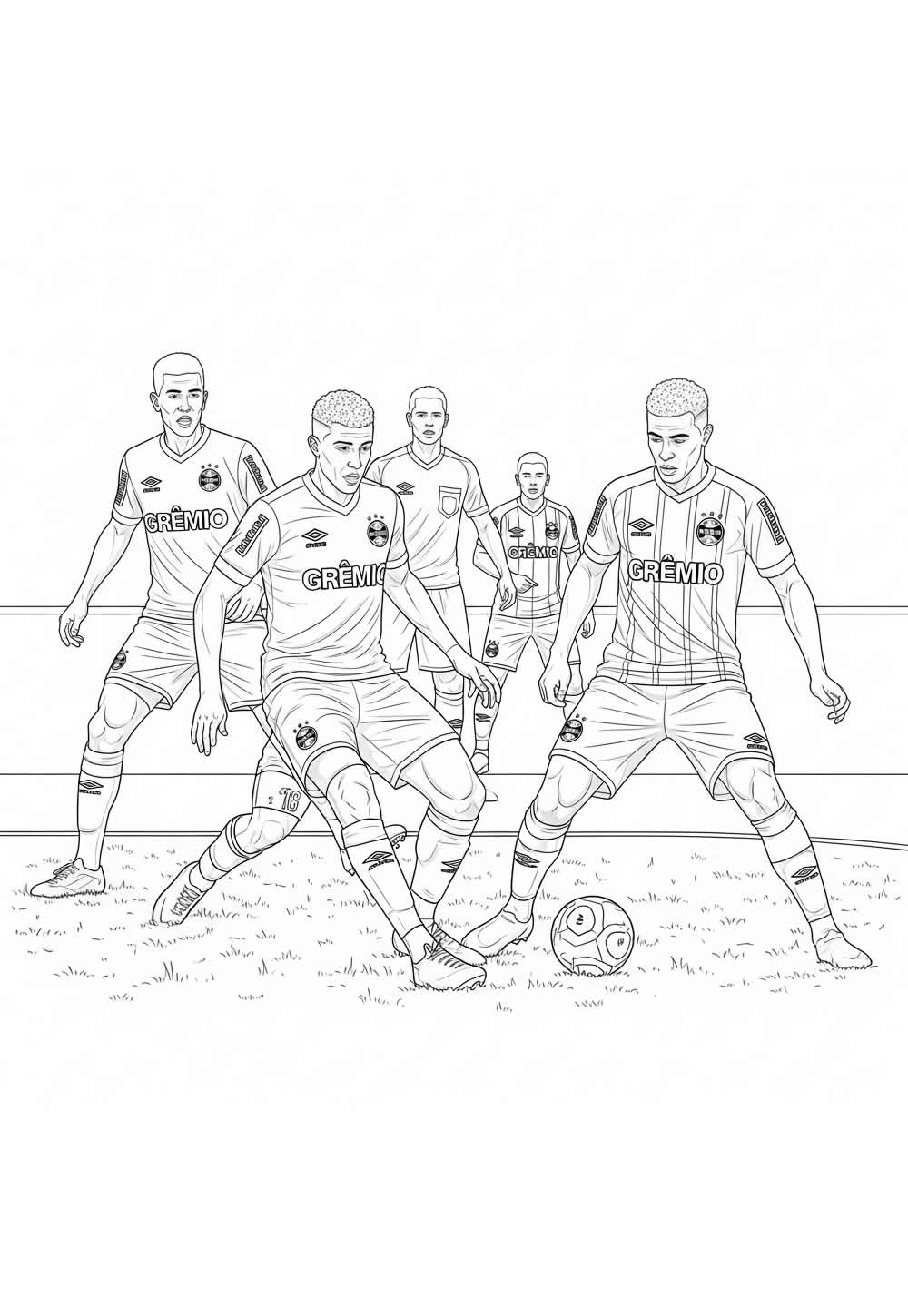 Desenho do Grêmio para colorir e pintar