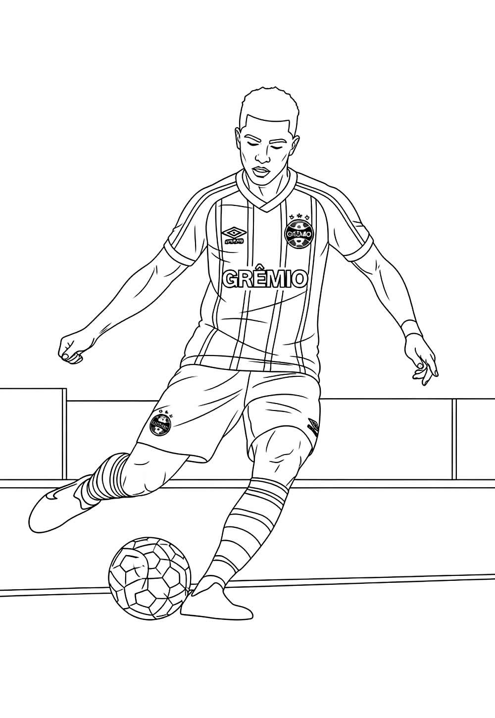 Desenho do Grêmio para pintar