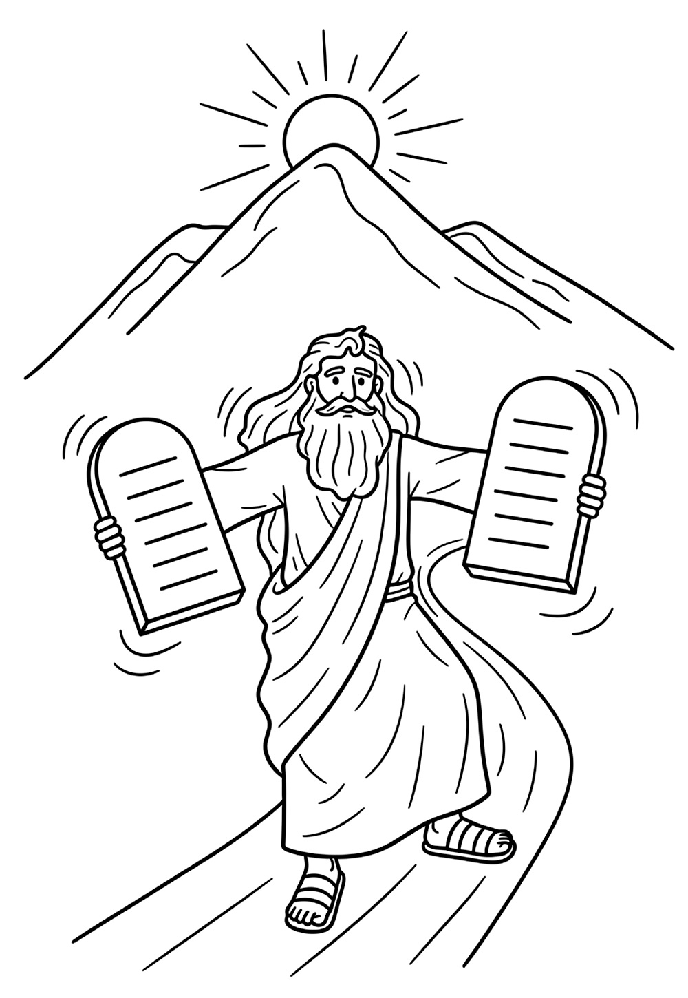 Desenhos dos Dez Mandamentos para colorir