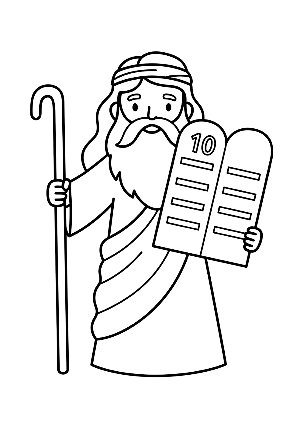 Desenhos dos Dez Mandamentos para colorir
