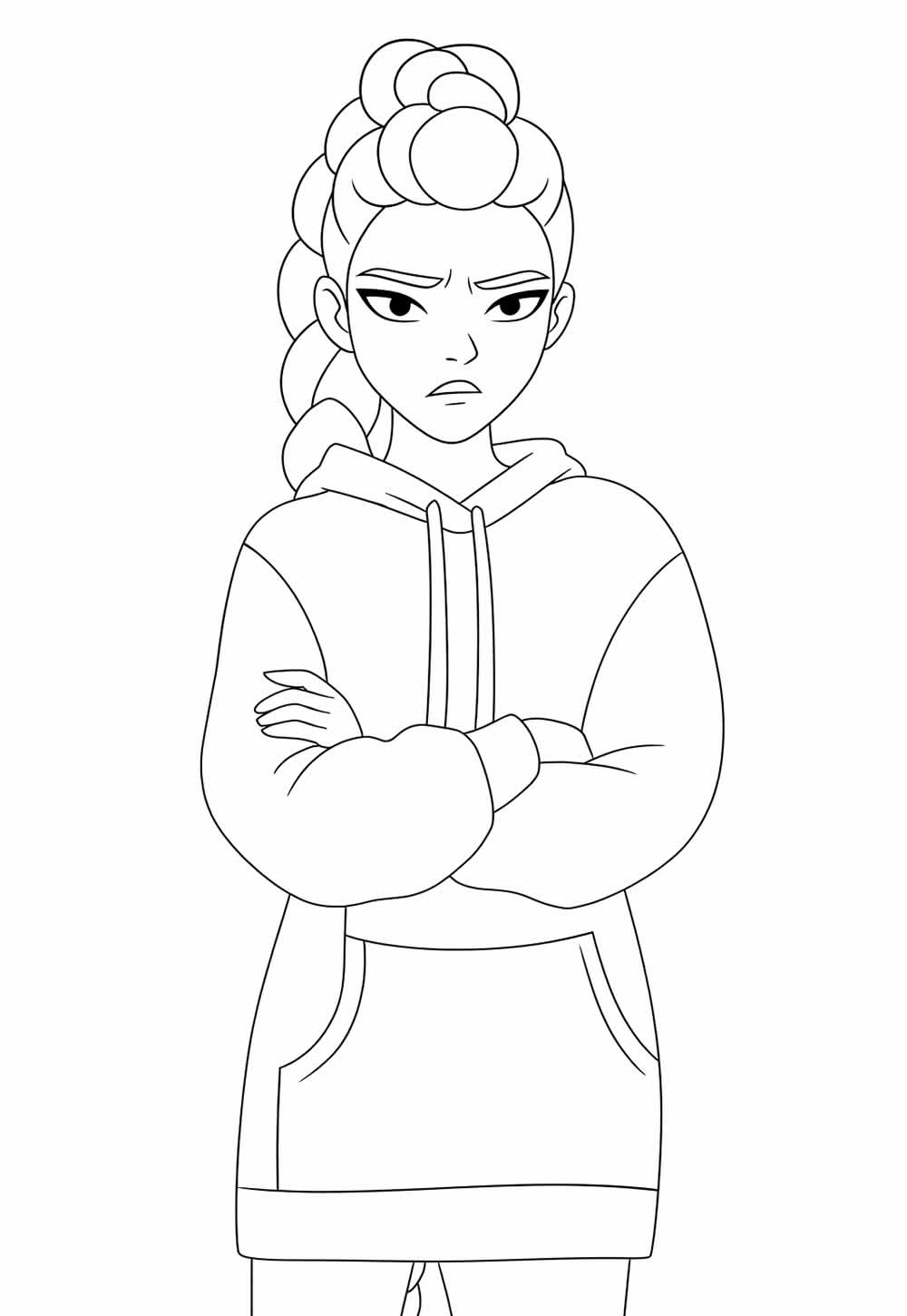 Desenho de Rumi para colorir - Guerreiras do K-Pop