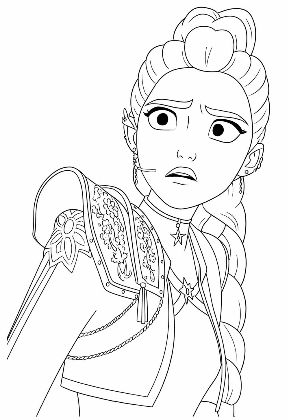 Desenho de Rumi para colorir - Guerreiras do KPop