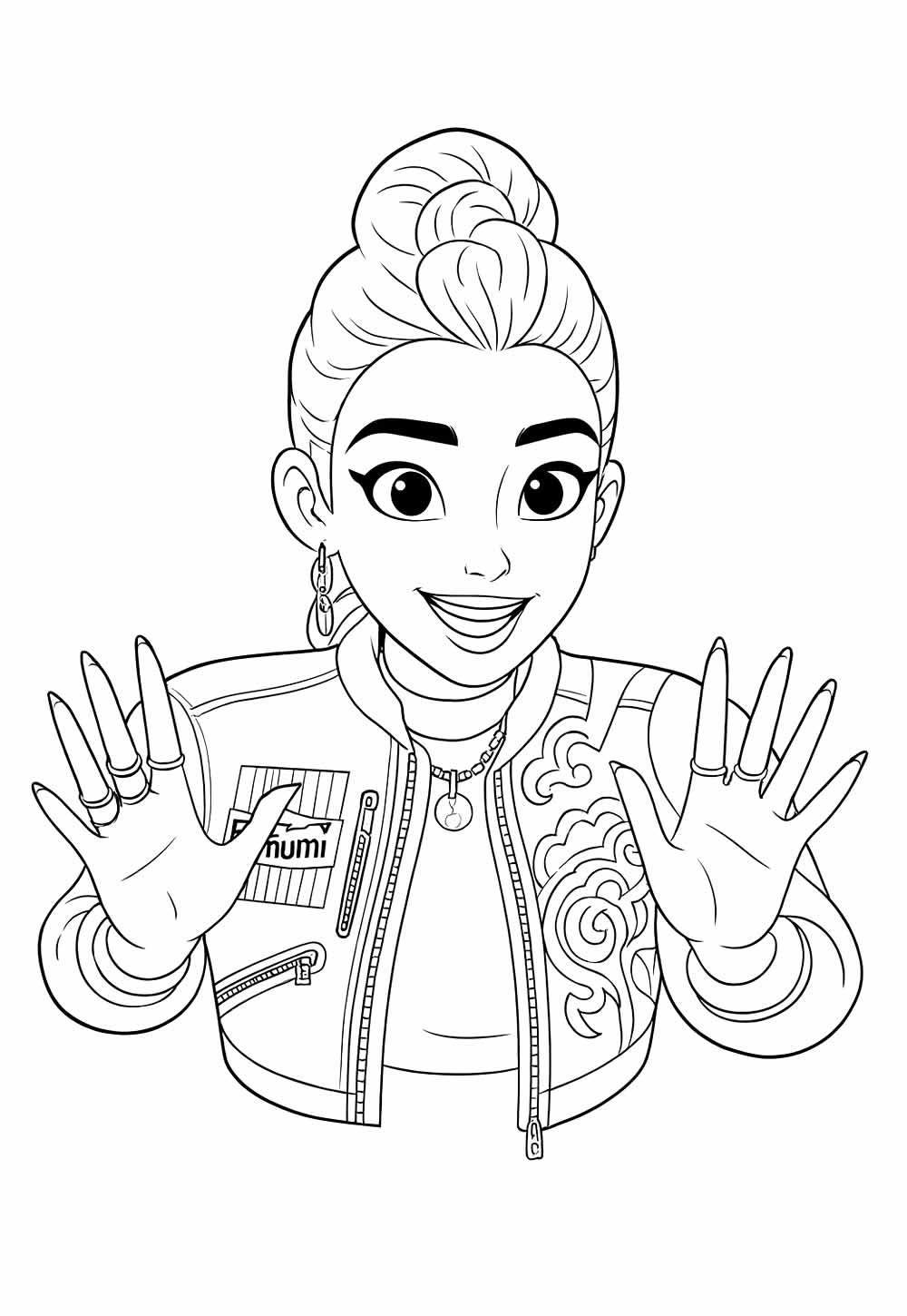 Desenho das Guerreiras do KPop para pintar