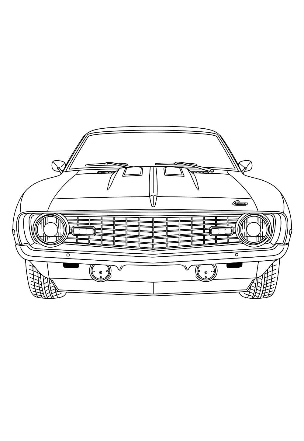 Desenho de Camaro para pintar
