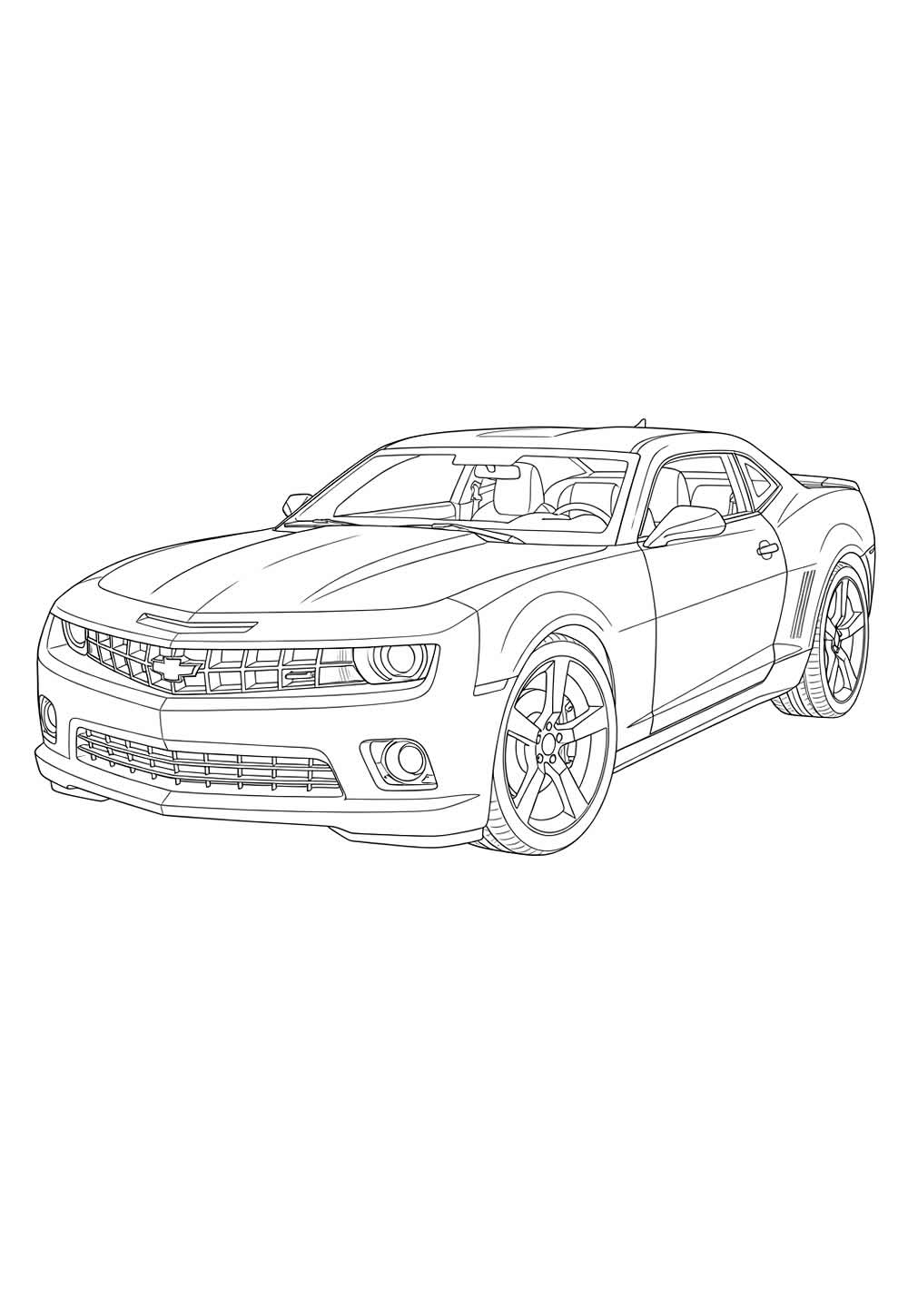 Desenho do carro Camaro para colorir