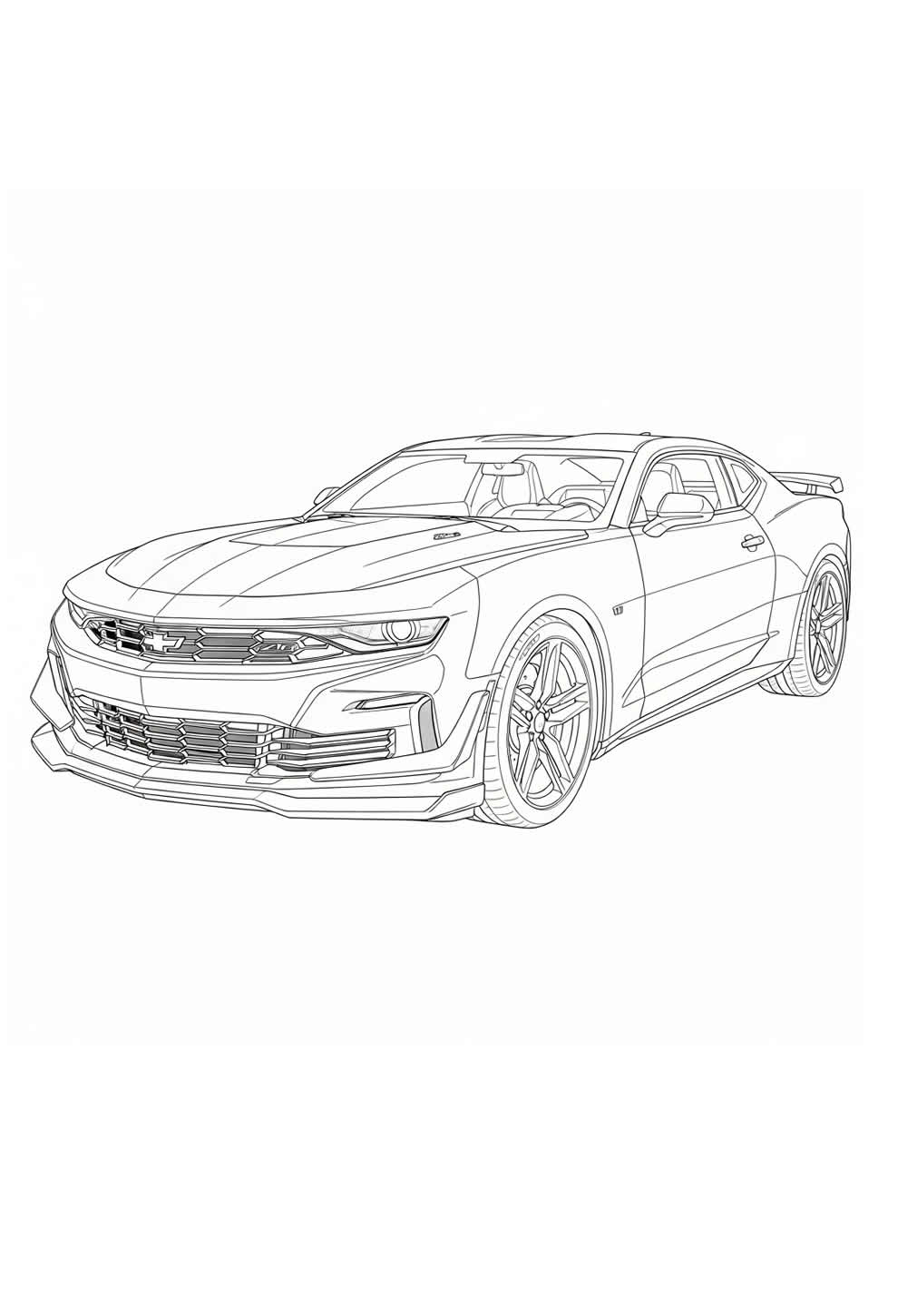 Desenho do carro Camaro para pintar