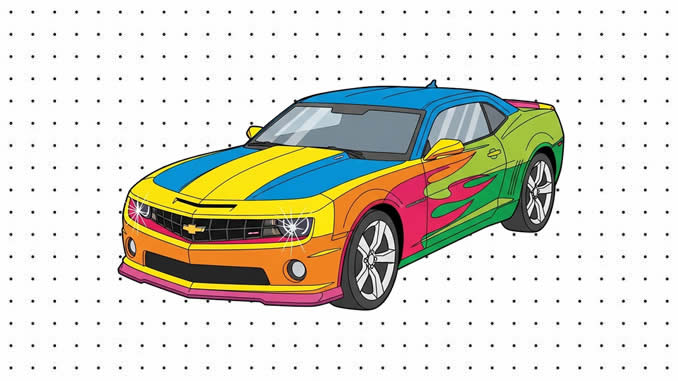 Desenhos de Camaro para colorir