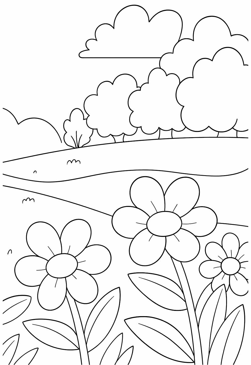 Campos Floridos para pintar