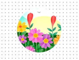 Desenhos de Campos de Flores para colorir