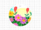 Desenhos de Campos de Flores para colorir