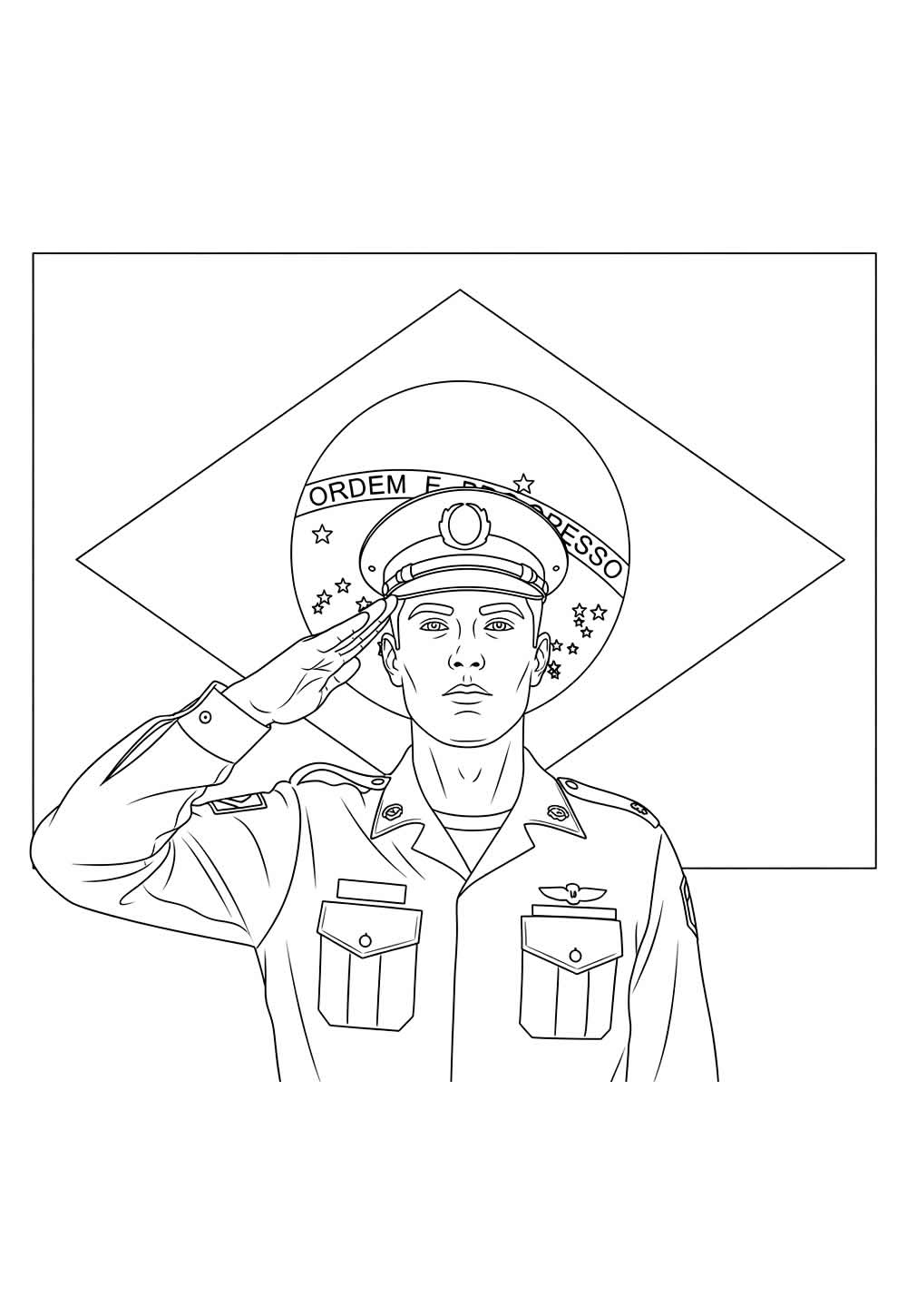 Bandeira do Brasil - Soldado