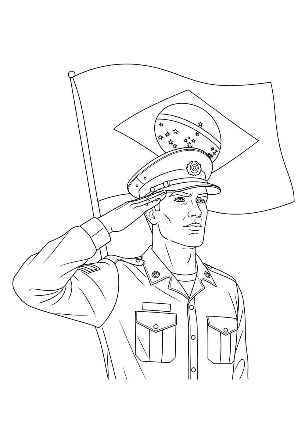 Desenho de Dia da Independência para colorir