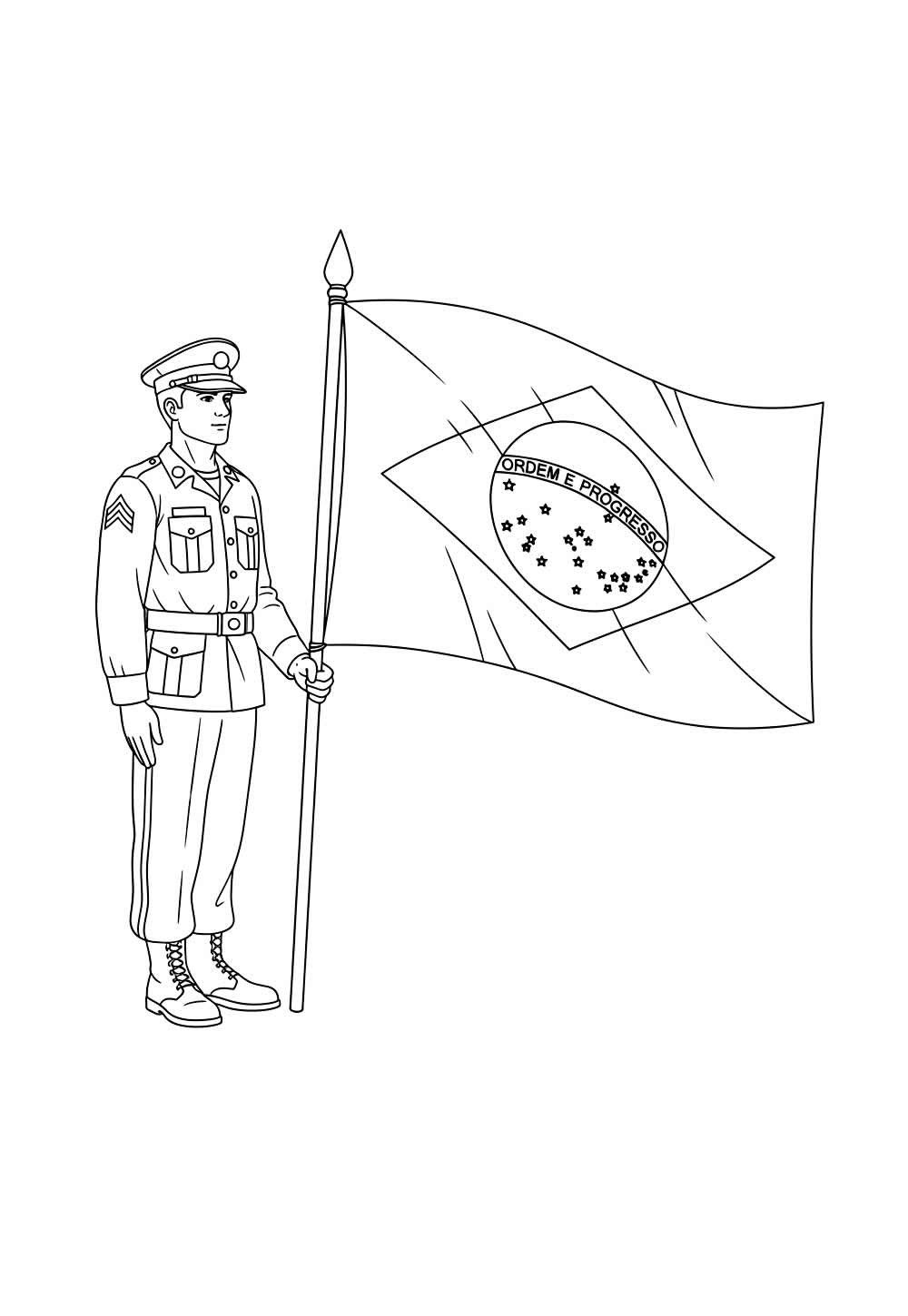 Desenho de Dia da Independência - Bandeira do Brasil