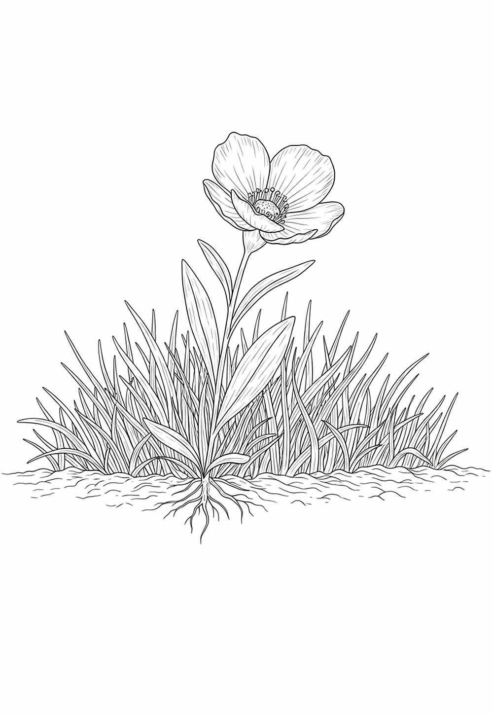 Desenho de Flor para colorir