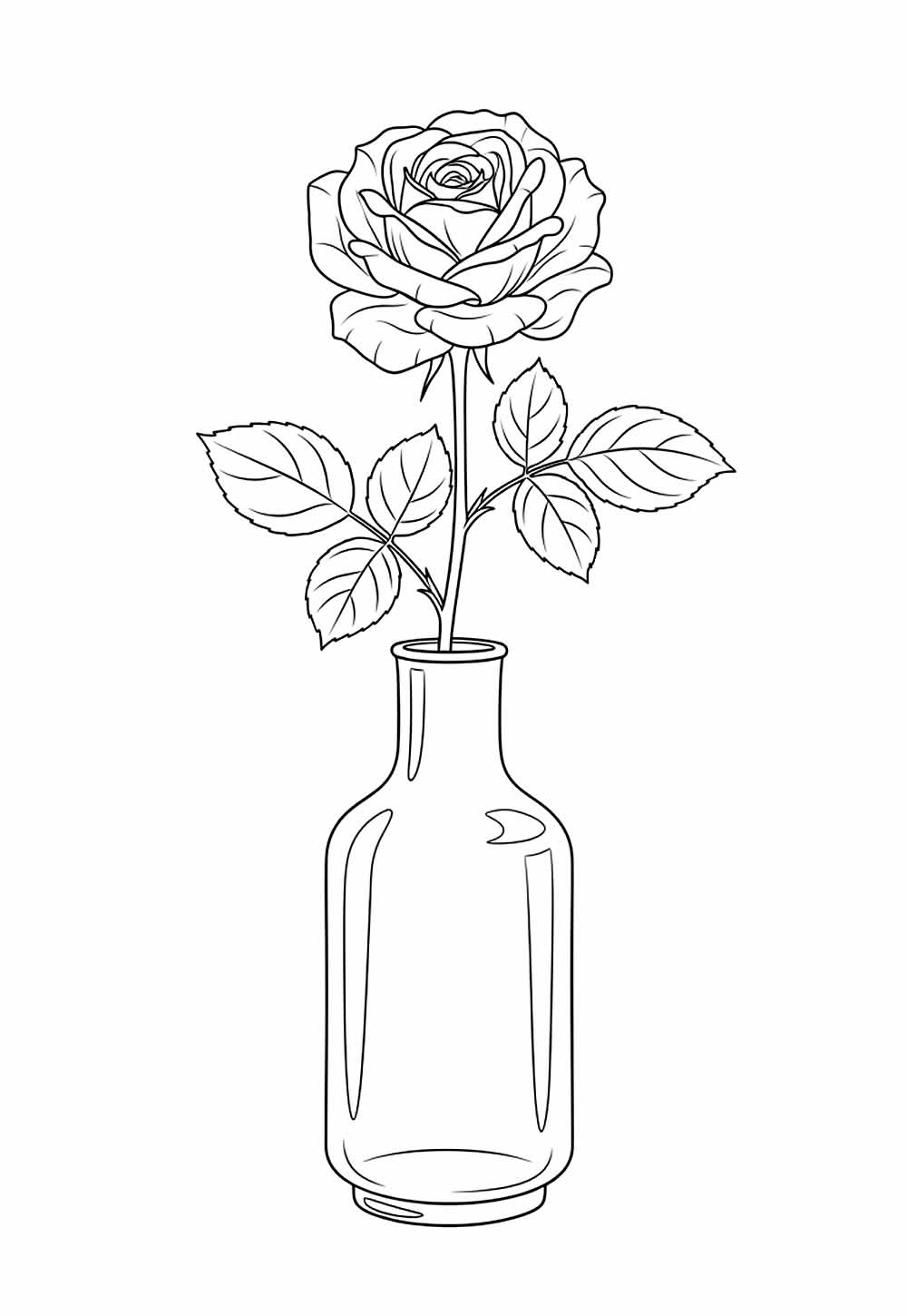 Desenho Flor Garrafa