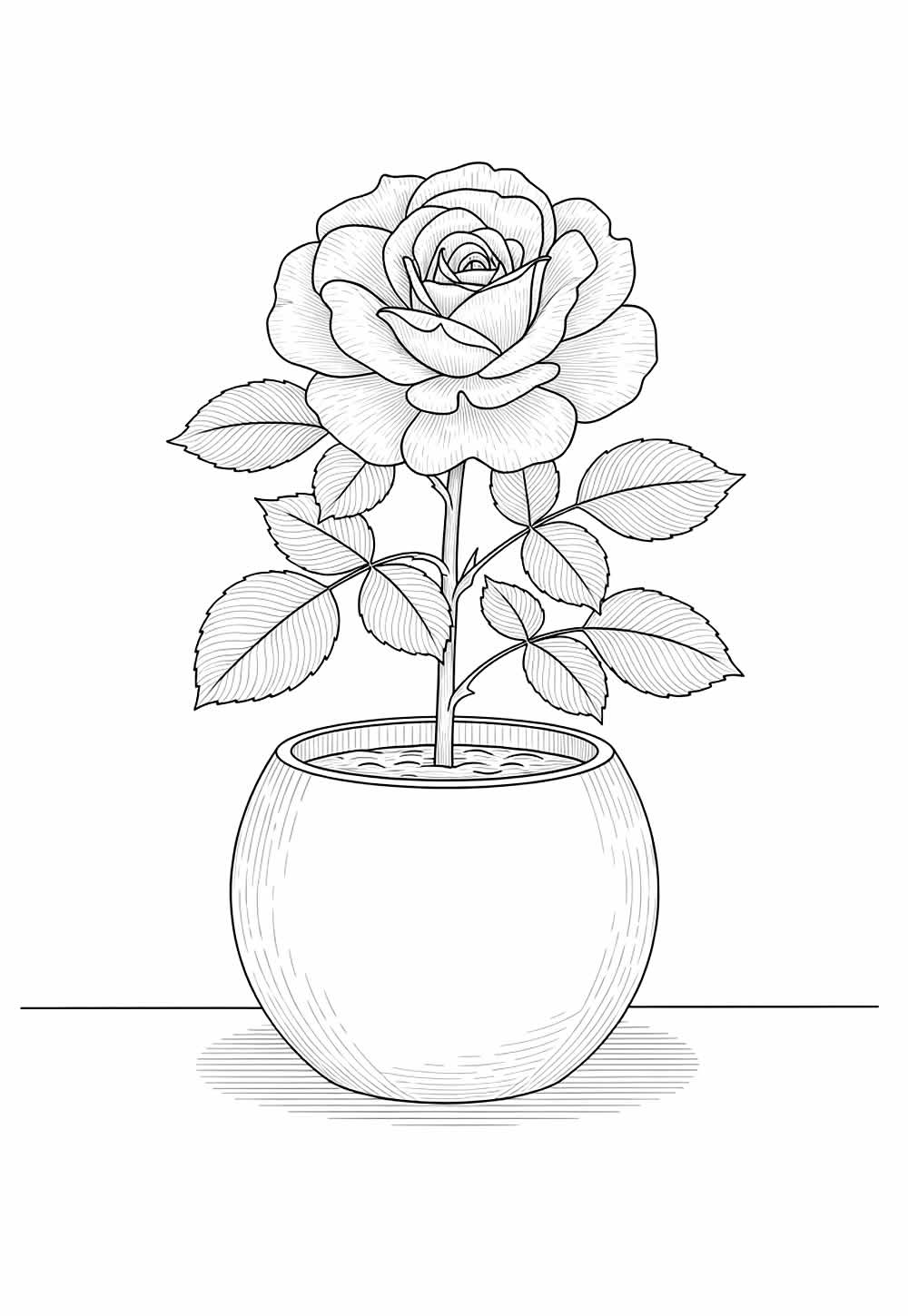 Desenho de Flor para pintar